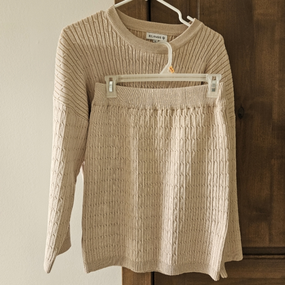 **LIKE NEW** Asthetic Skirt and Sweater Set